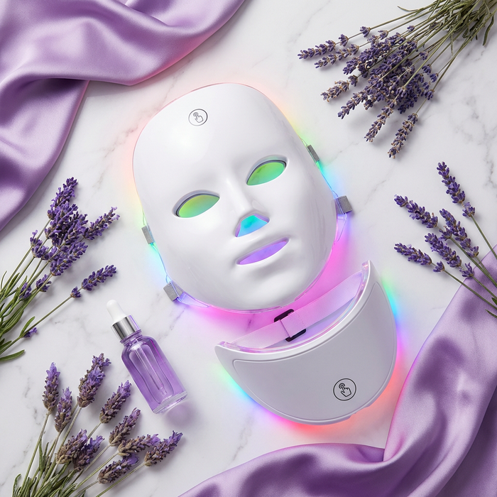 Masque LED 7 Couleurs + Soin Cou & Menton